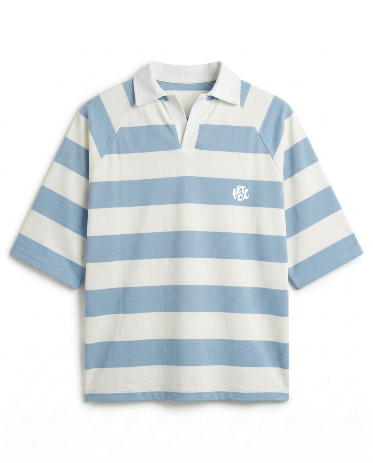 Baby Blue x White Polo