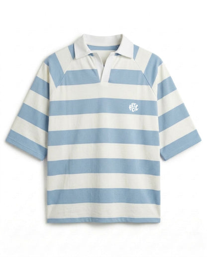Baby Blue x White Polo