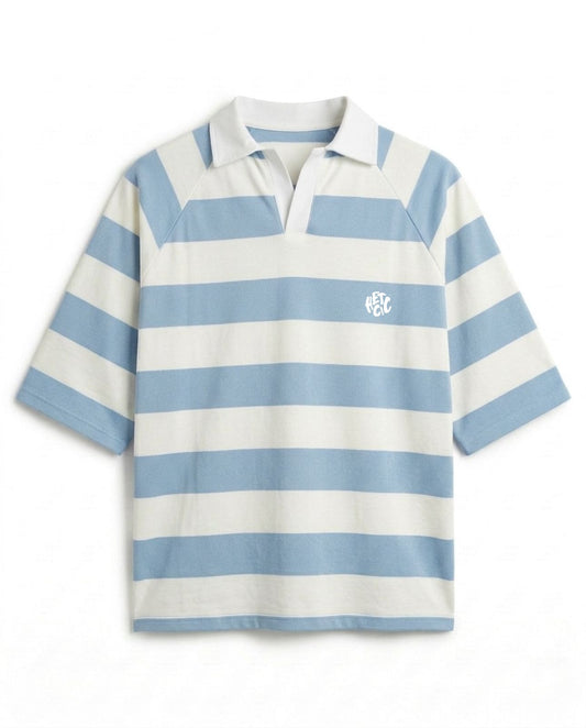 Baby Blue x White Polo