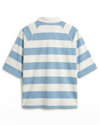 Baby Blue x White Polo