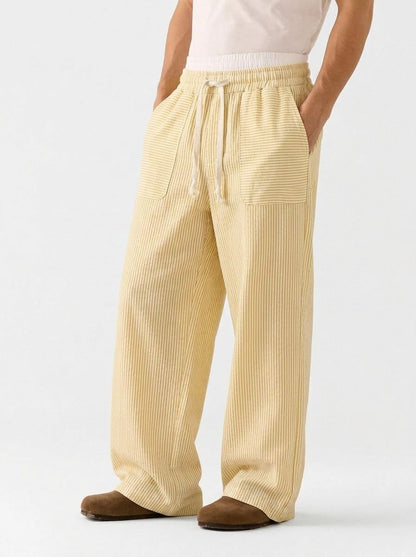 Yellow Stripe Baggy Pants