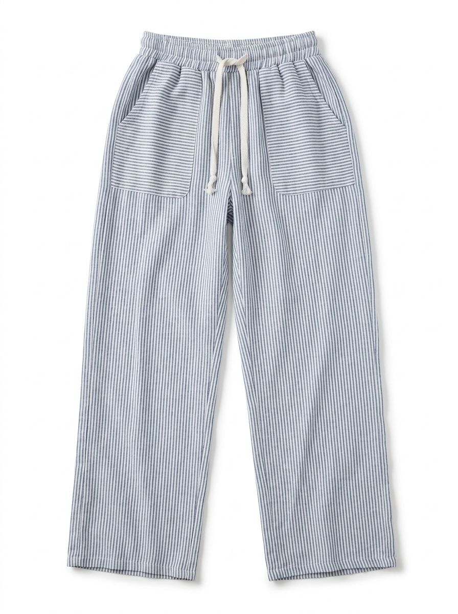 Blue Stripe Baggy Pants