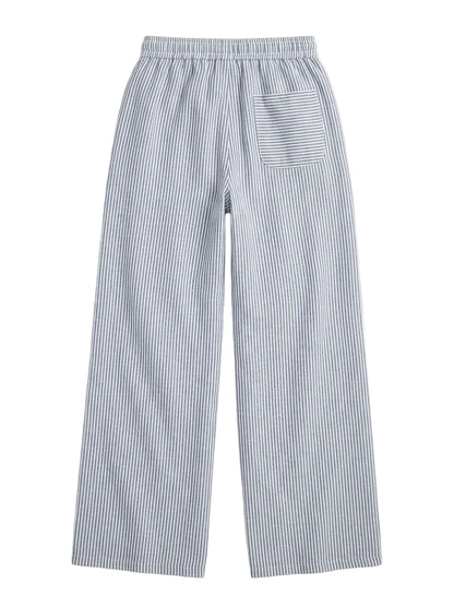 Blue Stripe Baggy Pants